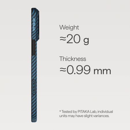 Чехол Pitaka Ultra-Slim Case для iPhone 17 Pro, Blue
